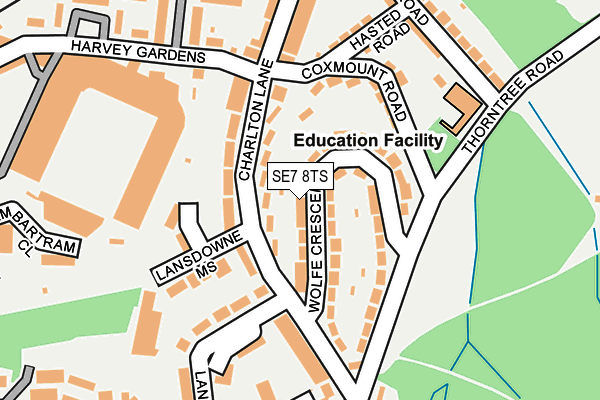 SE7 8TS map - OS OpenMap – Local (Ordnance Survey)