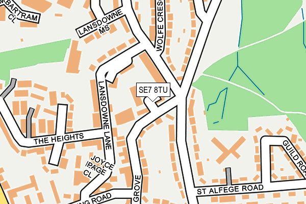 SE7 8TU map - OS OpenMap – Local (Ordnance Survey)