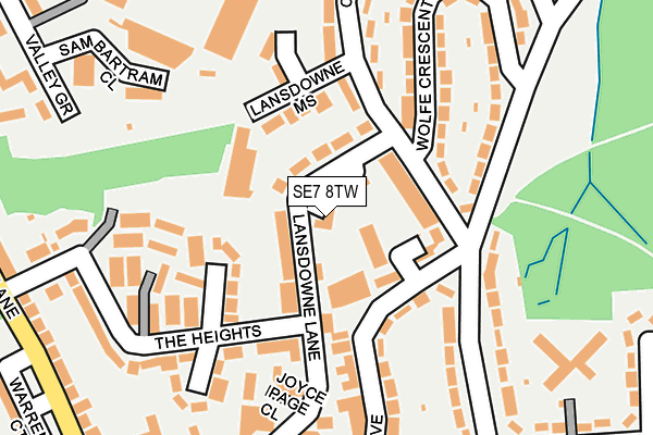 SE7 8TW map - OS OpenMap – Local (Ordnance Survey)