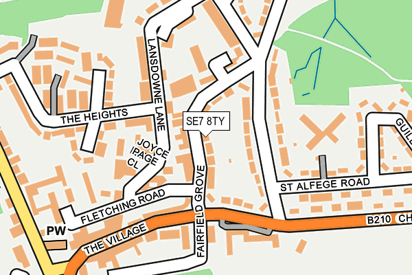 SE7 8TY map - OS OpenMap – Local (Ordnance Survey)