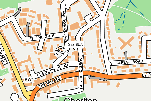 SE7 8UA map - OS OpenMap – Local (Ordnance Survey)