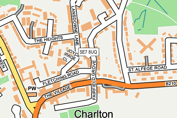 SE7 8UQ map - OS OpenMap – Local (Ordnance Survey)