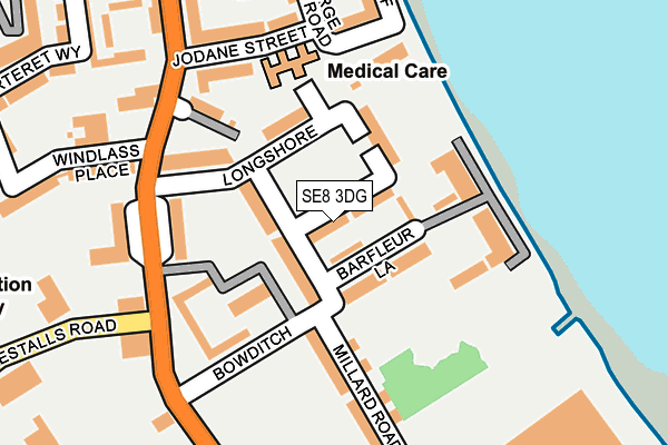 SE8 3DG map - OS OpenMap – Local (Ordnance Survey)