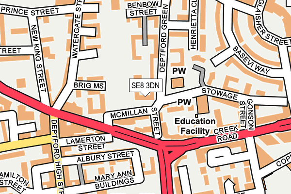 SE8 3DN map - OS OpenMap – Local (Ordnance Survey)