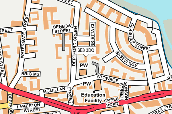 SE8 3DQ map - OS OpenMap – Local (Ordnance Survey)