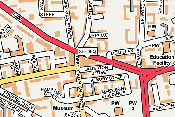 SE8 3EQ map - OS OpenMap – Local (Ordnance Survey)