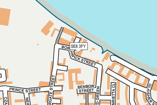 SE8 3FY map - OS OpenMap – Local (Ordnance Survey)