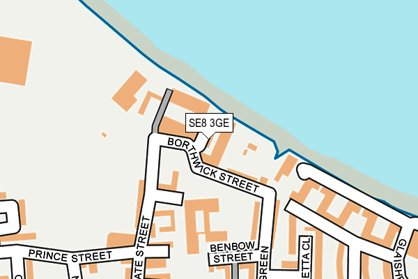 SE8 3GE map - OS OpenMap – Local (Ordnance Survey)