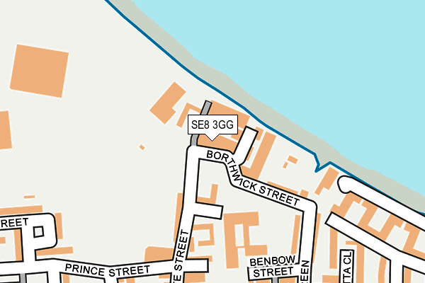 SE8 3GG map - OS OpenMap – Local (Ordnance Survey)
