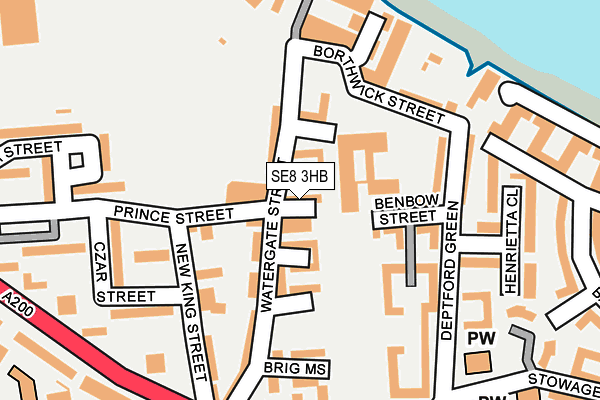 SE8 3HB map - OS OpenMap – Local (Ordnance Survey)
