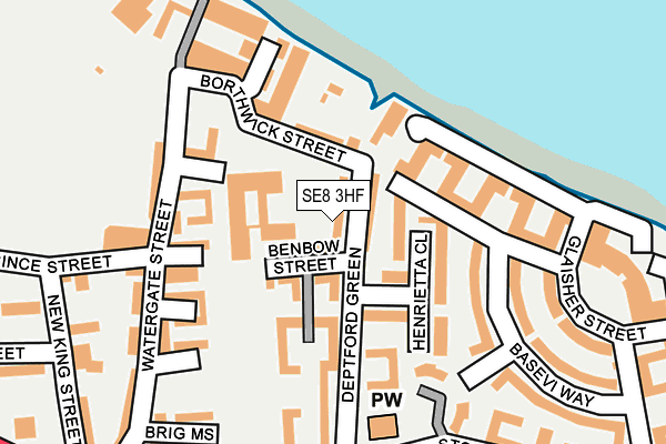 SE8 3HF map - OS OpenMap – Local (Ordnance Survey)