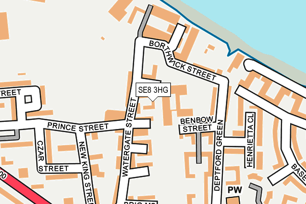 SE8 3HG map - OS OpenMap – Local (Ordnance Survey)