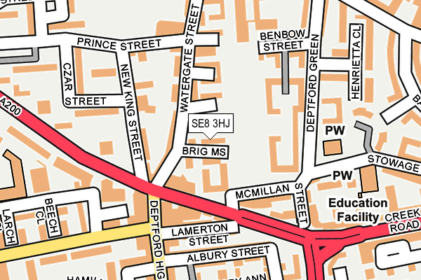 SE8 3HJ map - OS OpenMap – Local (Ordnance Survey)