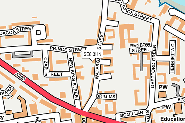 SE8 3HN map - OS OpenMap – Local (Ordnance Survey)