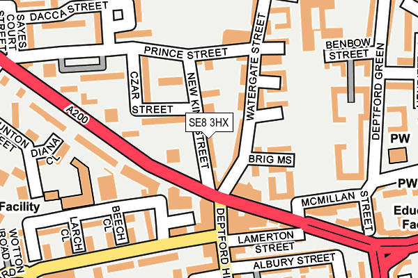 SE8 3HX map - OS OpenMap – Local (Ordnance Survey)