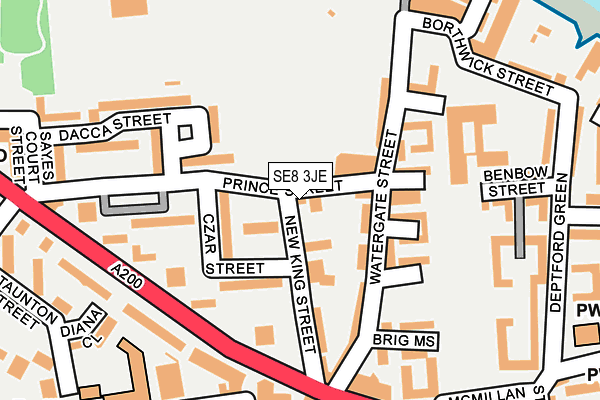 SE8 3JE map - OS OpenMap – Local (Ordnance Survey)
