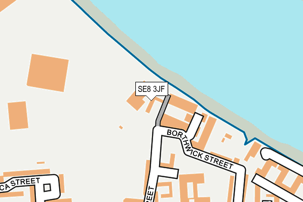 SE8 3JF map - OS OpenMap – Local (Ordnance Survey)