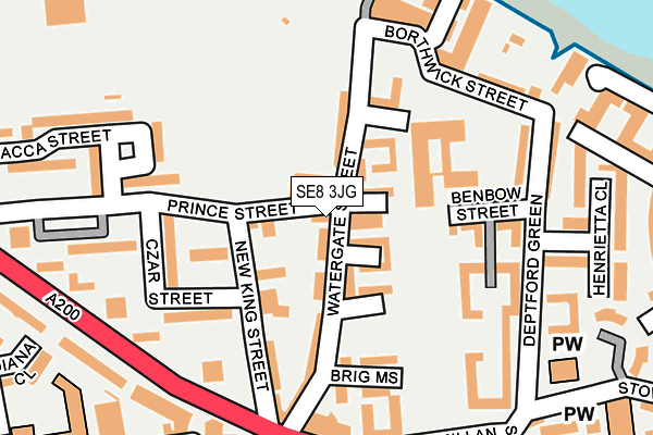 SE8 3JG map - OS OpenMap – Local (Ordnance Survey)