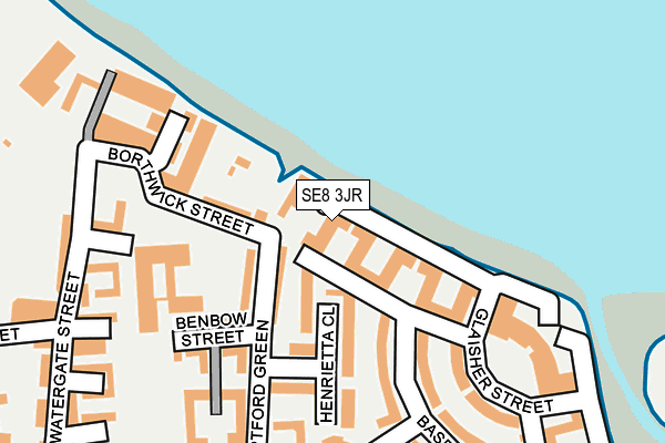 SE8 3JR map - OS OpenMap – Local (Ordnance Survey)