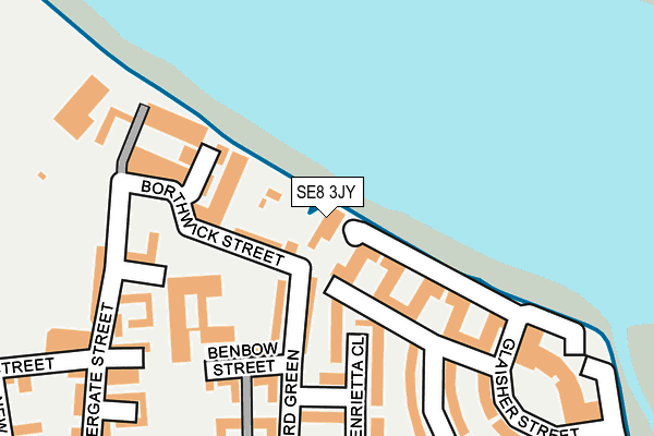 SE8 3JY map - OS OpenMap – Local (Ordnance Survey)