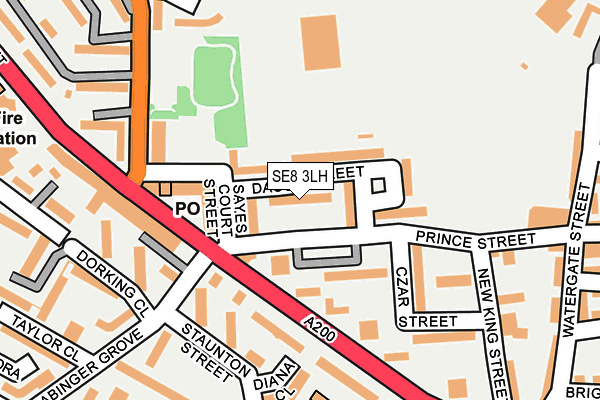 SE8 3LH map - OS OpenMap – Local (Ordnance Survey)