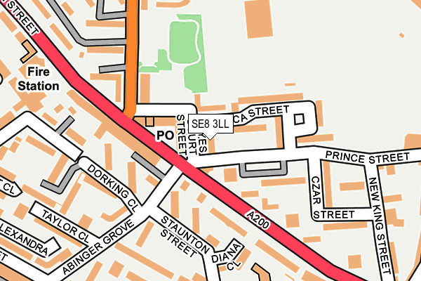 SE8 3LL map - OS OpenMap – Local (Ordnance Survey)