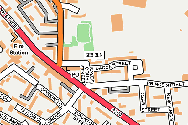 SE8 3LN map - OS OpenMap – Local (Ordnance Survey)