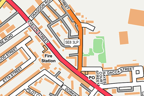 SE8 3LP map - OS OpenMap – Local (Ordnance Survey)