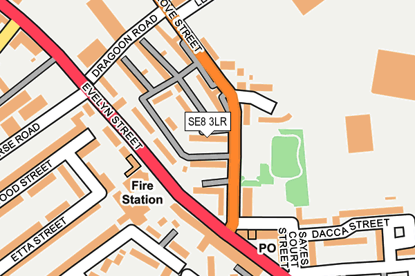 SE8 3LR map - OS OpenMap – Local (Ordnance Survey)