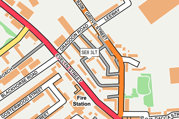 SE8 3LT map - OS OpenMap – Local (Ordnance Survey)