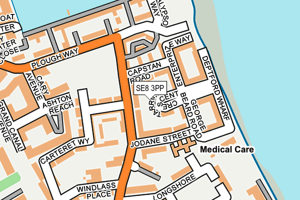 SE8 3PP map - OS OpenMap – Local (Ordnance Survey)
