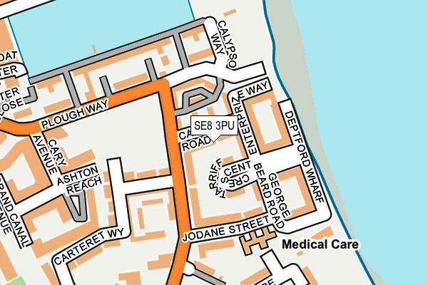 SE8 3PU map - OS OpenMap – Local (Ordnance Survey)