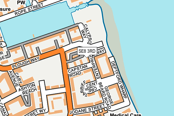 SE8 3RD map - OS OpenMap – Local (Ordnance Survey)