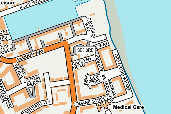 SE8 3RE map - OS OpenMap – Local (Ordnance Survey)