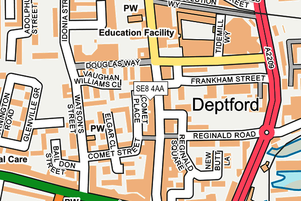 Map of DEPTFORD CAFE (LONDON) LTD at local scale
