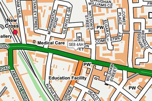 SE8 4AH map - OS OpenMap – Local (Ordnance Survey)