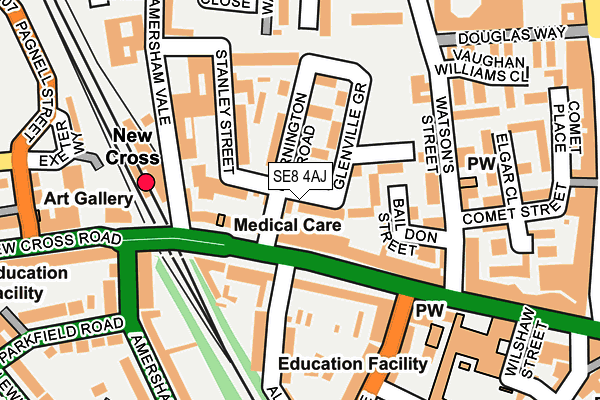 SE8 4AJ map - OS OpenMap – Local (Ordnance Survey)