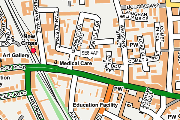 SE8 4AP map - OS OpenMap – Local (Ordnance Survey)