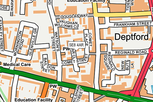 SE8 4AR map - OS OpenMap – Local (Ordnance Survey)
