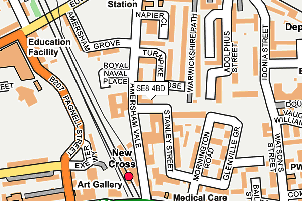 SE8 4BD map - OS OpenMap – Local (Ordnance Survey)