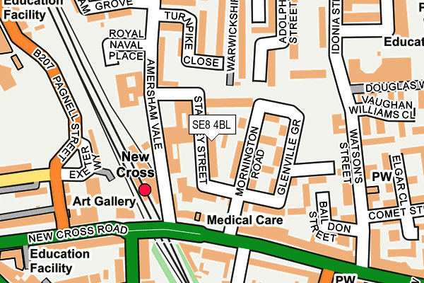 SE8 4BL map - OS OpenMap – Local (Ordnance Survey)