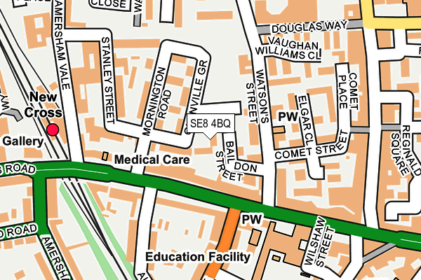 SE8 4BQ map - OS OpenMap – Local (Ordnance Survey)