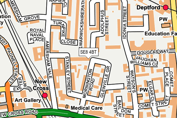 SE8 4BT map - OS OpenMap – Local (Ordnance Survey)