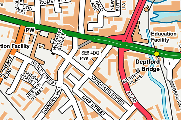SE8 4DQ map - OS OpenMap – Local (Ordnance Survey)
