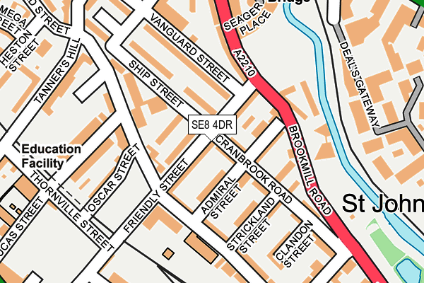 SE8 4DR map - OS OpenMap – Local (Ordnance Survey)