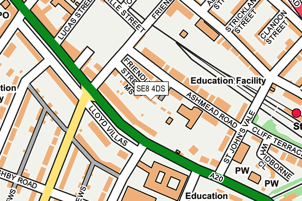SE8 4DS map - OS OpenMap – Local (Ordnance Survey)