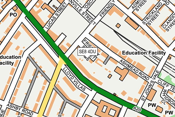 SE8 4DU map - OS OpenMap – Local (Ordnance Survey)