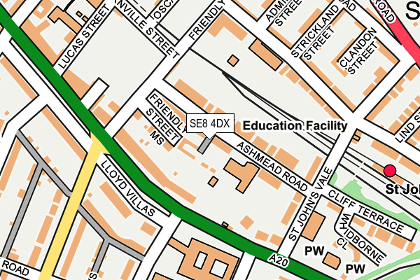 SE8 4DX map - OS OpenMap – Local (Ordnance Survey)