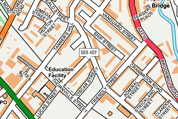 SE8 4EF map - OS OpenMap – Local (Ordnance Survey)