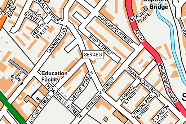 SE8 4EG map - OS OpenMap – Local (Ordnance Survey)